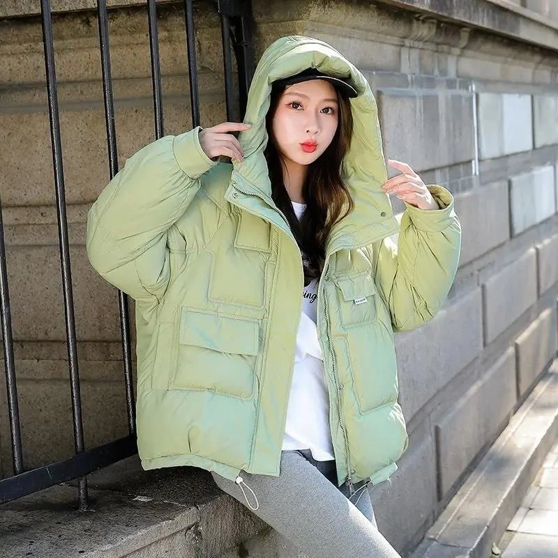 反季促销2023冬季新款加厚面包服羽衣服女韩版宽松外套袄