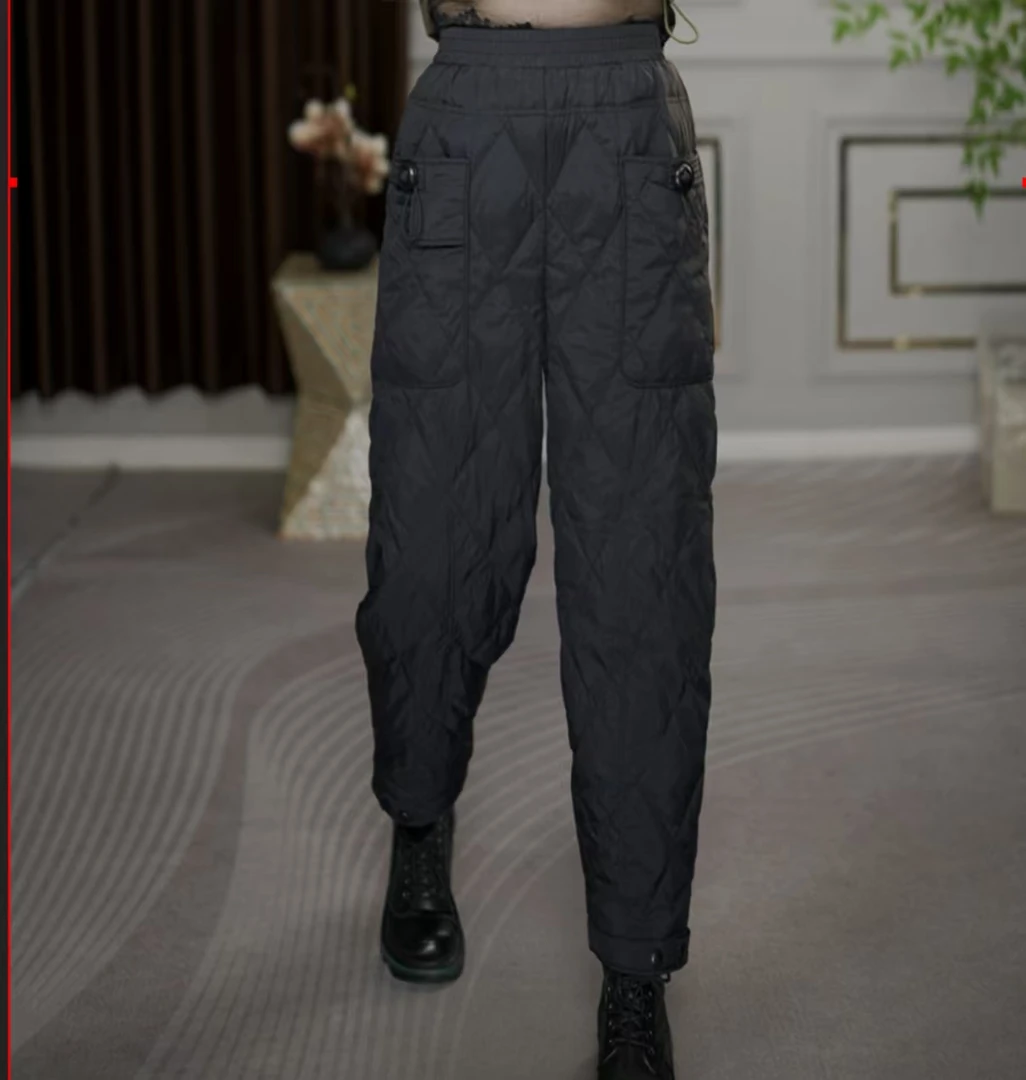 【焱森】新款冬季时尚加厚保暖舒适显示白鸭绒休闲裤