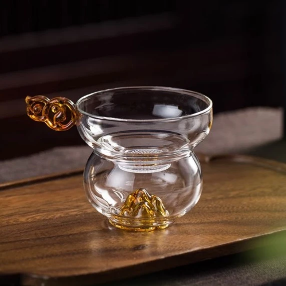 福禄茶漏 激光孔玻璃茶虑 创意过滤茶叶滤茶器公道杯茶漏功夫茶漏