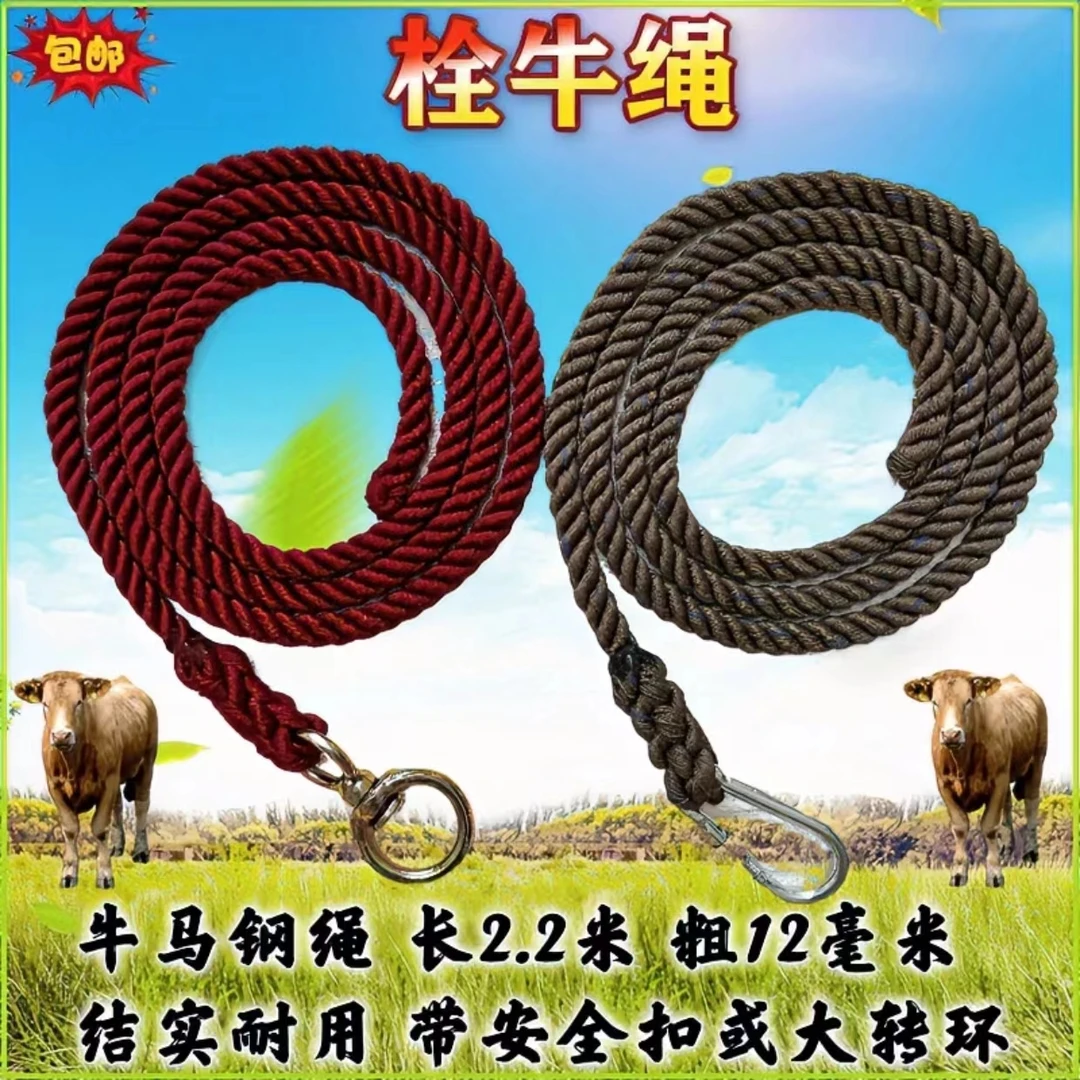 栓牛绳牛钢绳拴马绳马钢绳牛马缰绳耐用结实