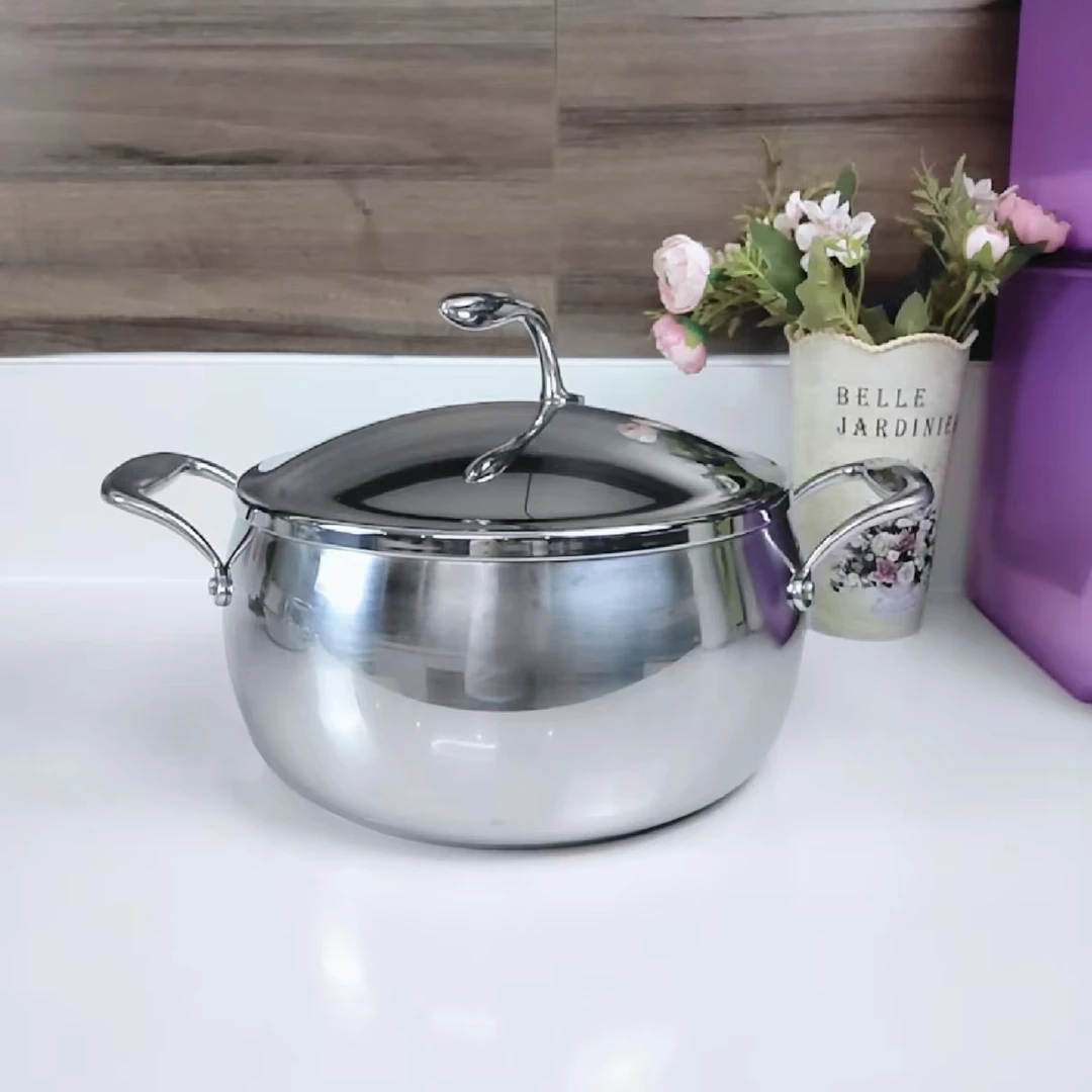 多用锅精钢锅5.7升/五层底三层壁/焖蒸炖煮熘炒烹炸/无油烟
