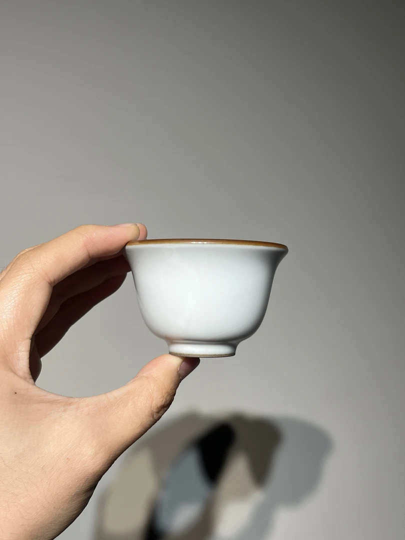 燕泥堂汝白釉水小压手 粉红系列