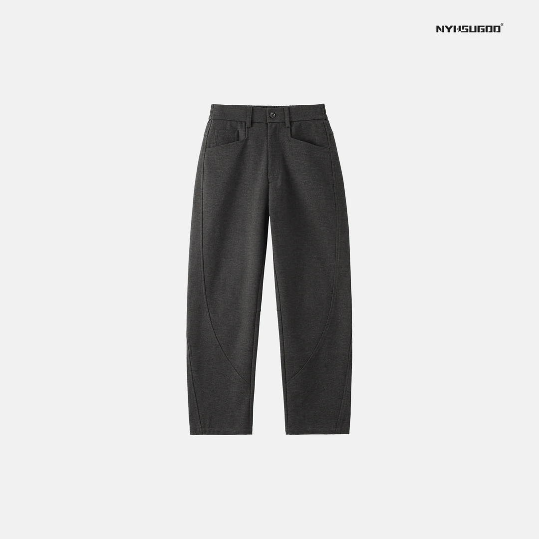 NYHSUGOO/南乙N3253冬季复古加厚休闲裤男士百搭致橡树新款西裤