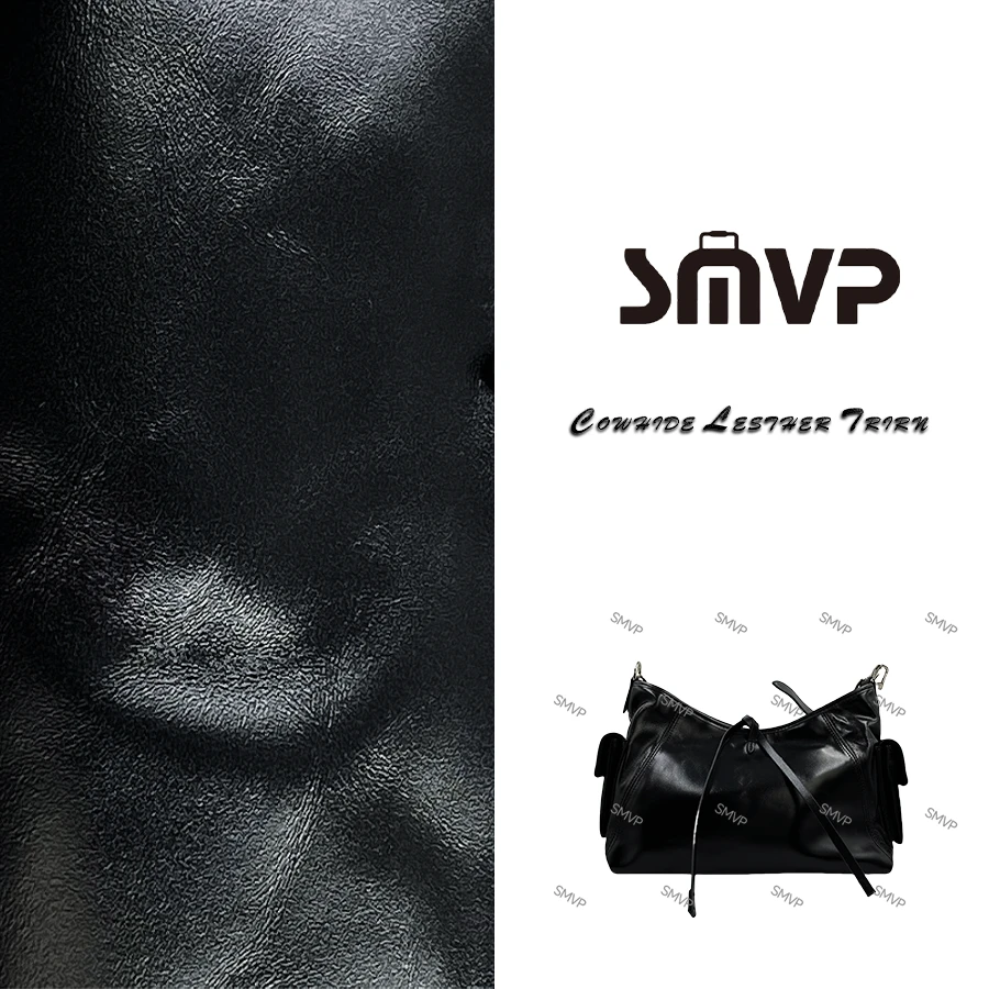 SMVP手工真皮女包 斜跨包LL 0240-1 黑色