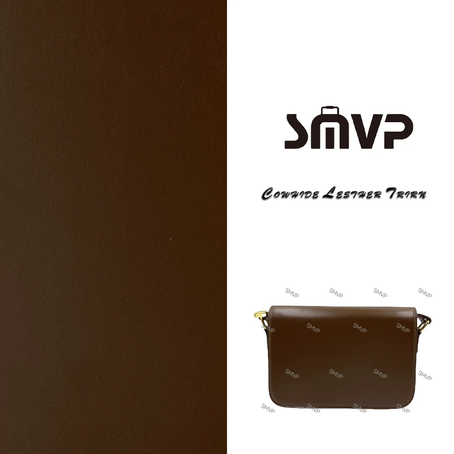 SMVP手工真皮女包 金扣豆腐包 0166 棕色