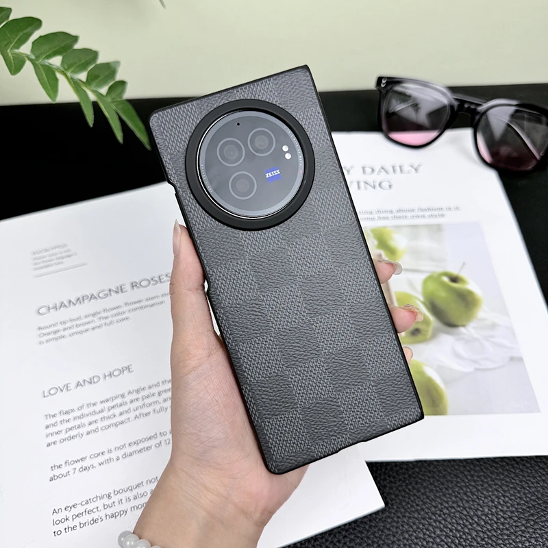 适用vivoxfold3手机壳新款超薄高档真皮xfold3pro个性潮牌保护壳