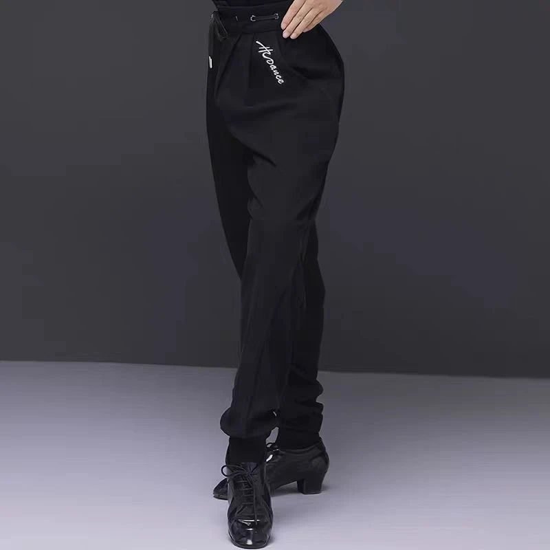 皇朝拉丁腰头鸡眼穿皮绳异形分割束脚裤 HN8024