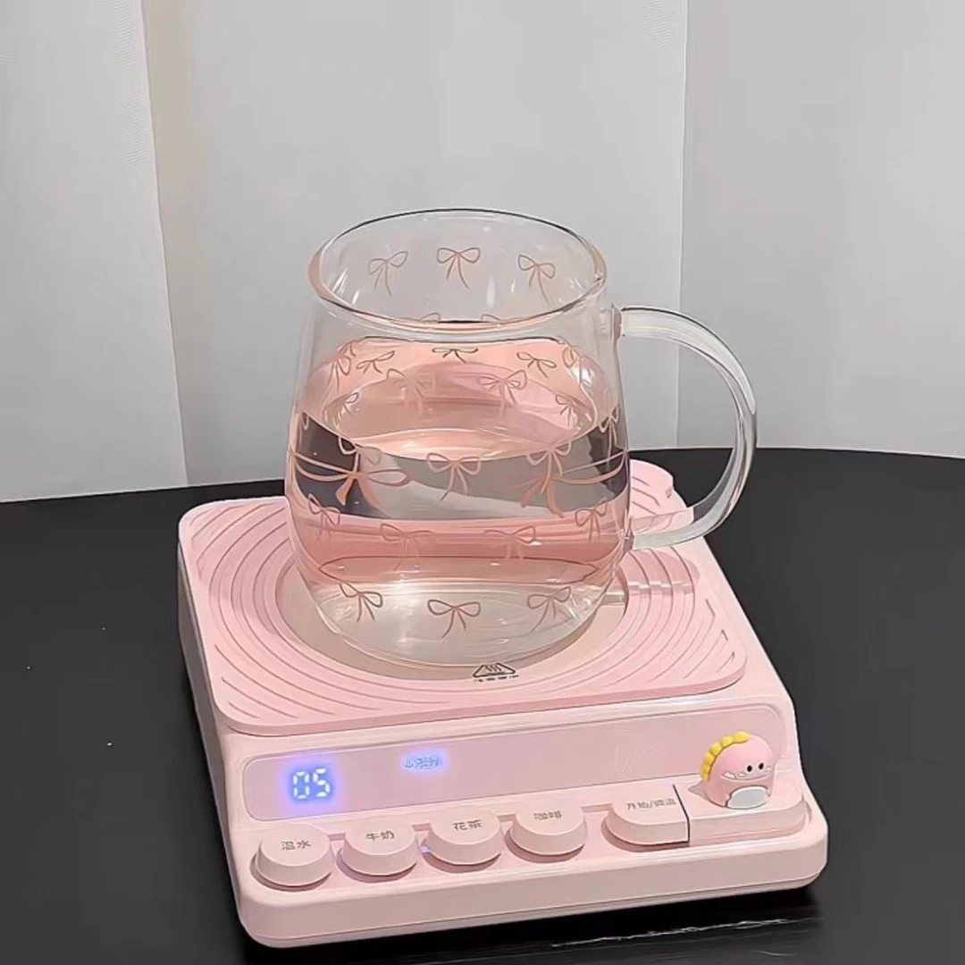 牛奶智能加热杯垫少女心多功能可爱办公桌面快速恒温杯垫水壶卡通
