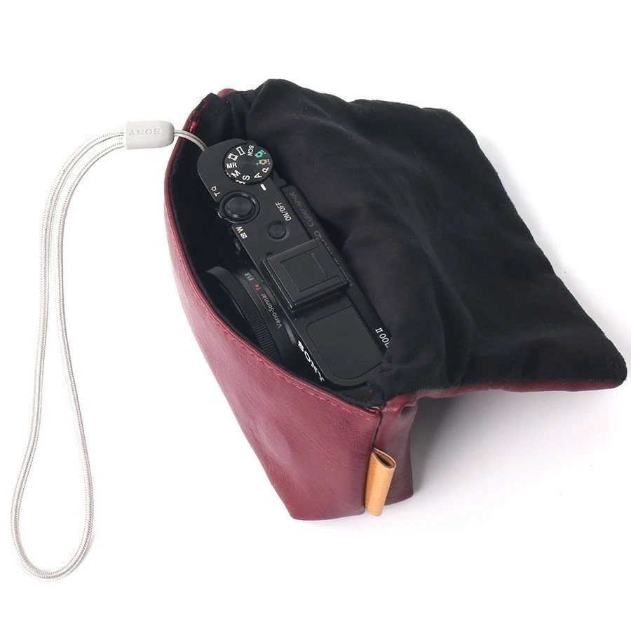 适用索尼黑卡相机包佳能尼康理光gr2松下卡片机收纳包G7X3 G7X2