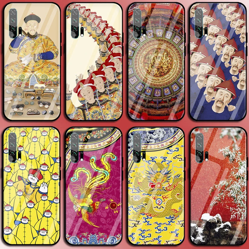 故宫恶搞荣耀20pro手机壳玻璃v20/10龙凤袍9/8x乾隆7c古风play软