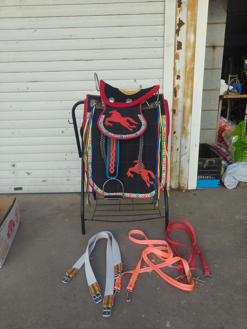 帆布大颤白钢马鞍民族马鞍