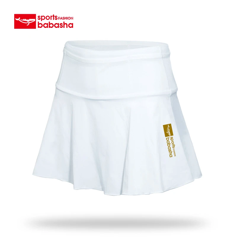 马拉松运动裙女士速干透气白色羽毛球网球跑步短裙防走光百褶弹力