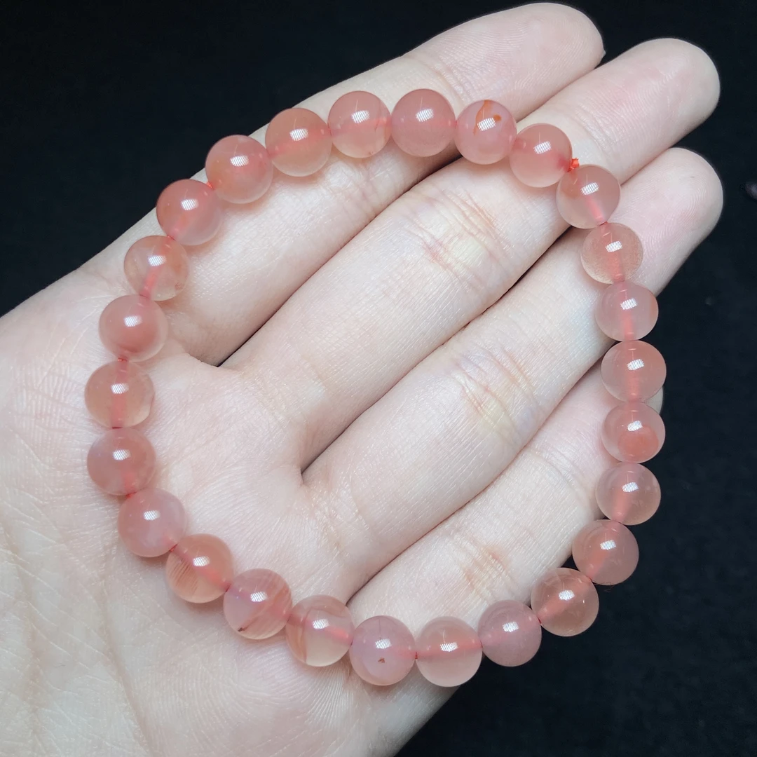 【小北严选】南红单圈圆珠手串18-17L08X121【多样性发一件】约7mm