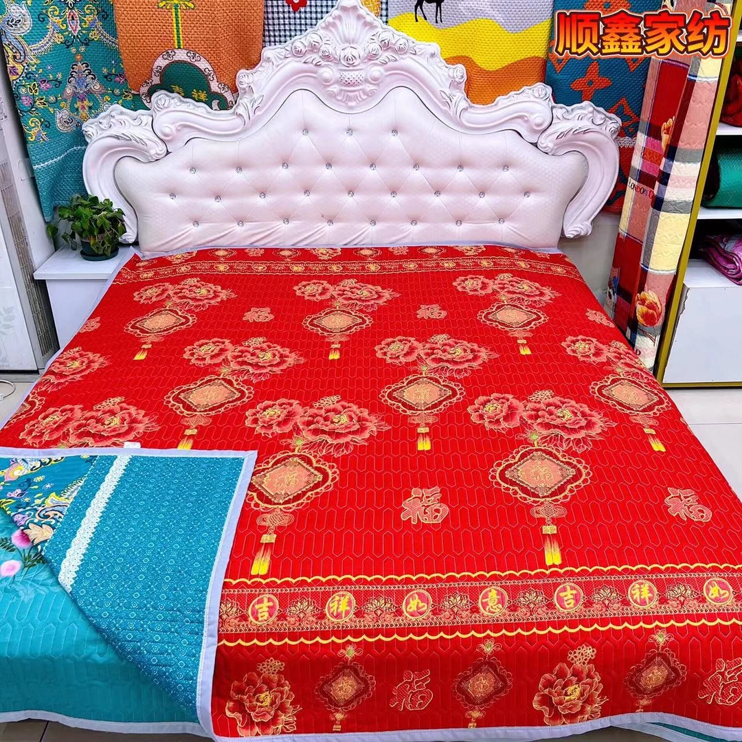 AB面床盖【2米X2.2米】多功能可铺可盖三层夹棉加厚双面绗缝