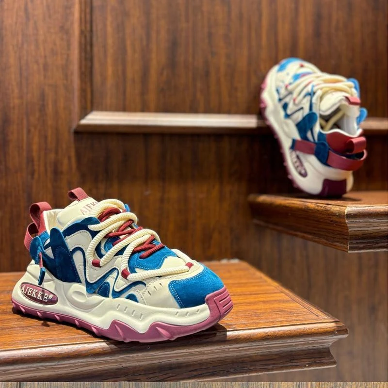 2024年秋冬季新款阿甘鞋时尚百搭2024年新款潮牌增高华夫鞋老爹鞋