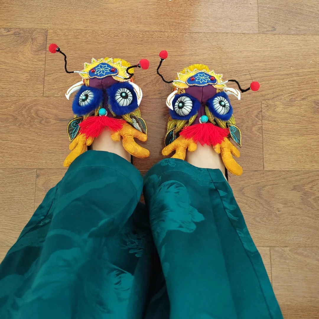 非遗纯手工千层底龙头鞋大人小孩皆可定制