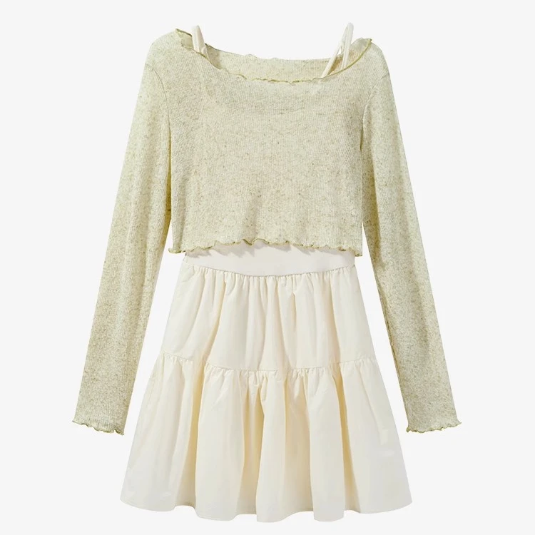 【现现专场】法式赫本风罩衫连衣裙两件套裙装裙子Y40331026