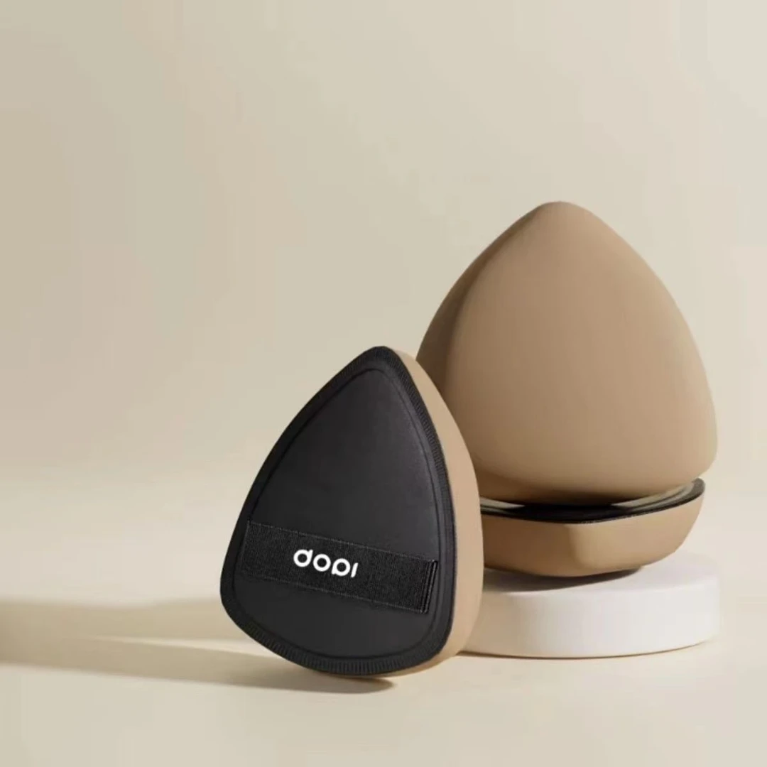 Dopi咖色不吃粉干湿两用不卡粉水滴粉底液空气粉扑化妆粉扑（大号）