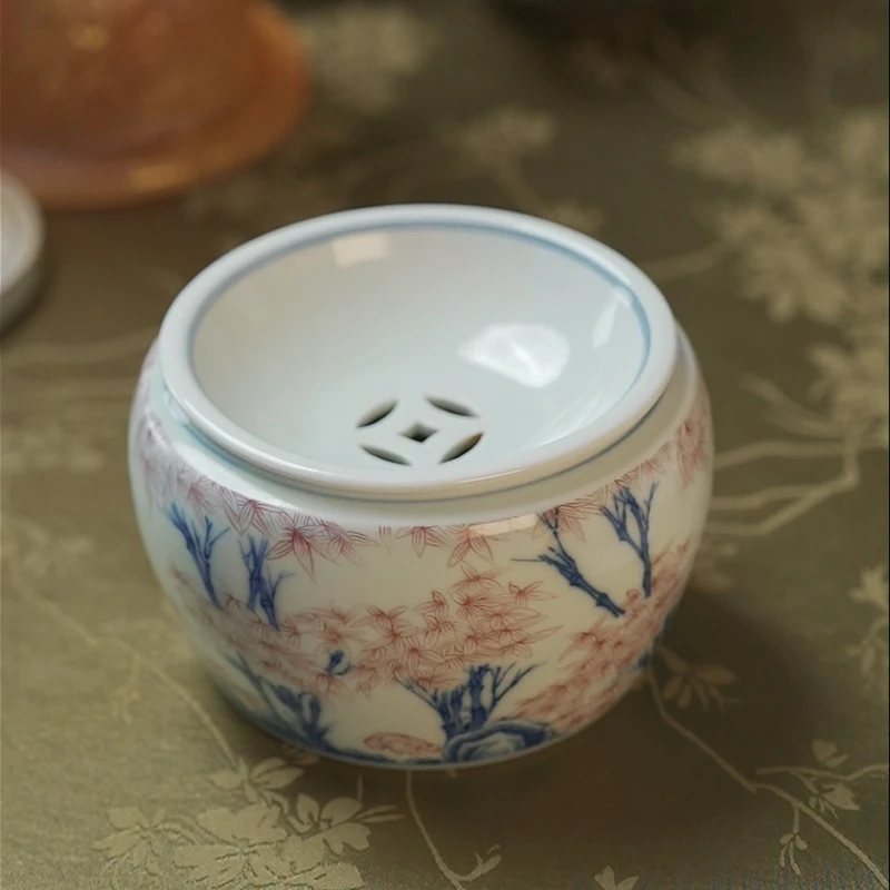 仿古建水竹子青花釉里红