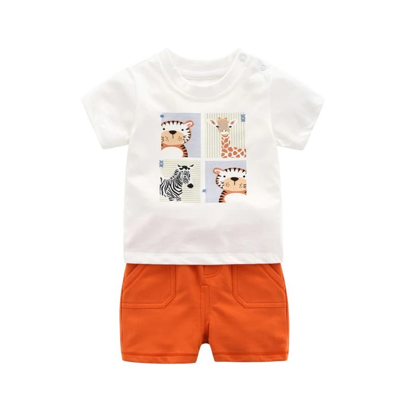 100 110 120 男童夏季2件套装棉汗衫 宝宝儿童短袖短裤套装半袖