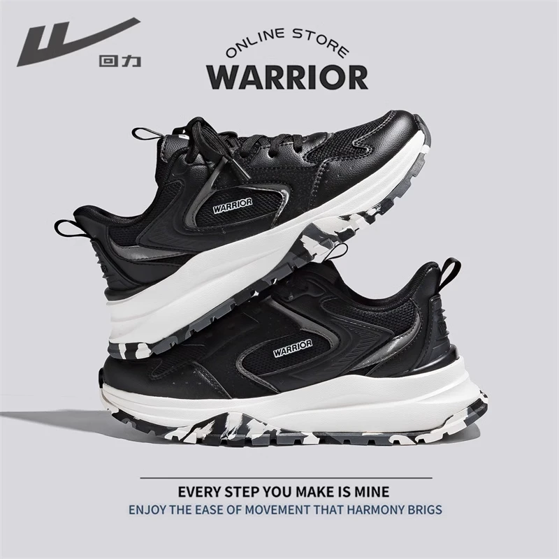 Warrior/回力新款厚底增高情侣休闲运动潮鞋女鞋缓震软底时尚男鞋