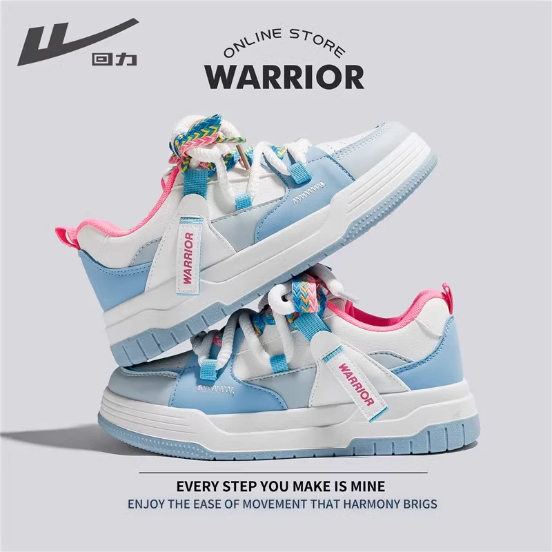 Warrior/回力秋季新款厚底板鞋透气时尚女鞋百搭潮流港风小众潮鞋