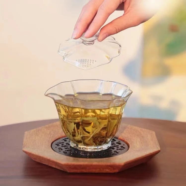 与鹿玻璃百财盖碗高硼硅耐高温泡茶器手抓壶