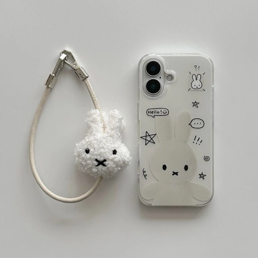 可爱米菲兔适用苹果15手机壳iPhone14新款13promax全包12女11软16