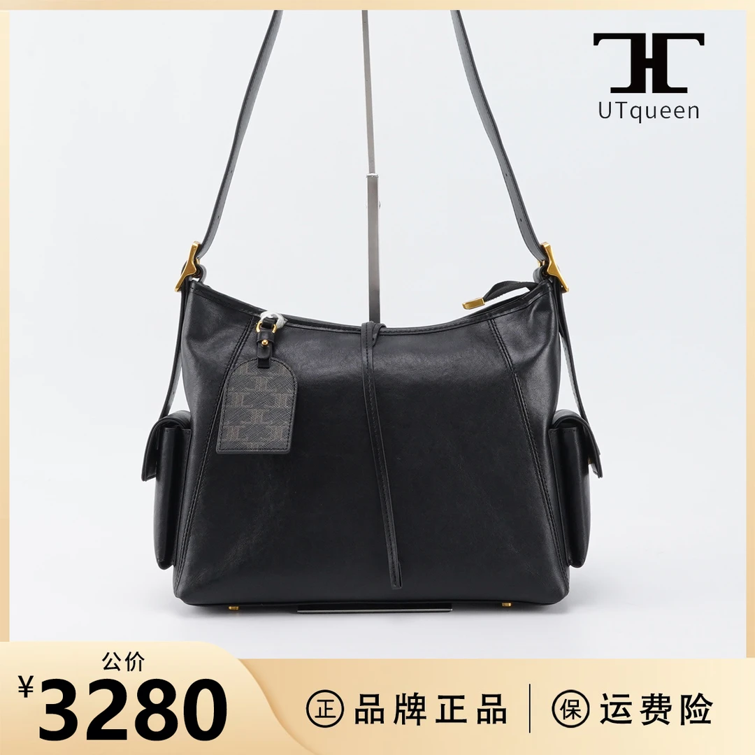 全新未使用  UTqueen black myth 黑武士 单肩斜挎包黑金色