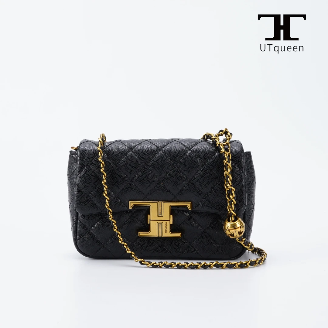 全新未使用  UTqueen Angel鱼子酱金球方胖子单肩斜挎