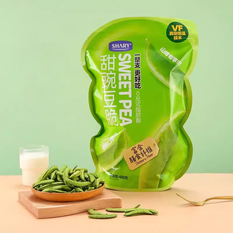 SHARY甜豌豆脆非高温油炸小吃膳食纤维零食香脆口感400克