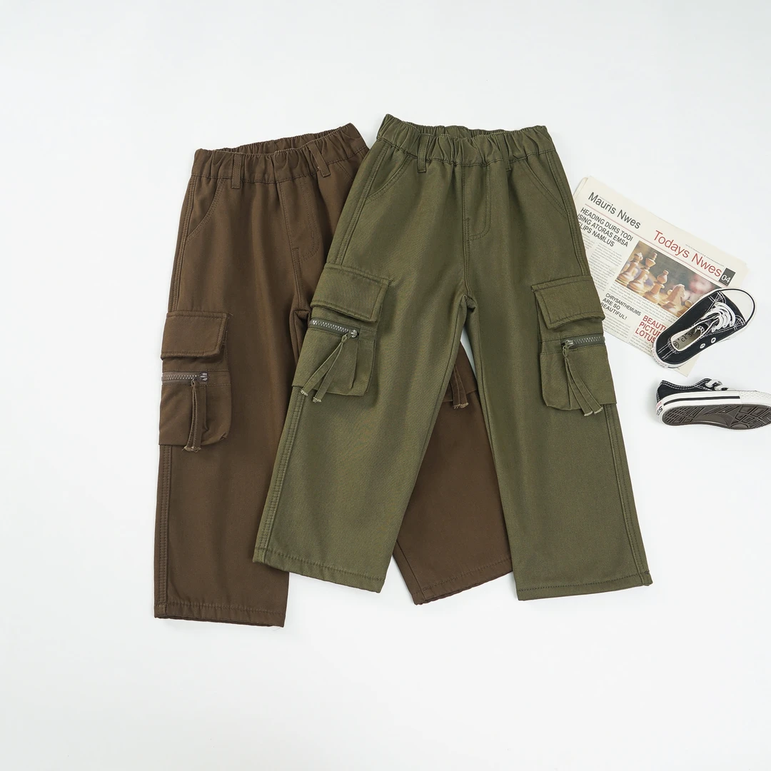 DIDIBABA/滴滴巴巴男童宽松加绒工装裤潮款中大童休闲裤DB33212