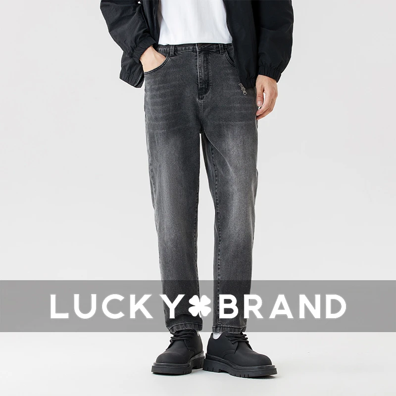 LUCKYBRAND男牛仔裤子春秋款2024新款潮流弹力休闲裤子百搭时尚
