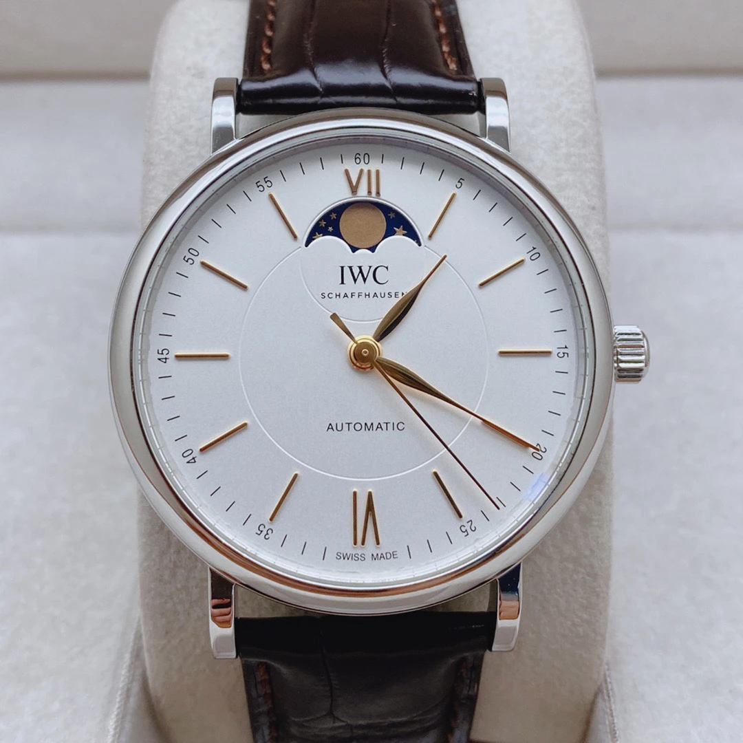 99新 IWC/万国 月相 40mm 自动机械 精钢 针扣