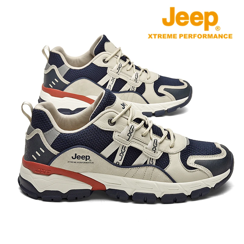 JEEP/吉普户外运动男鞋春季软底防滑透气百搭徒步鞋男22新品1201