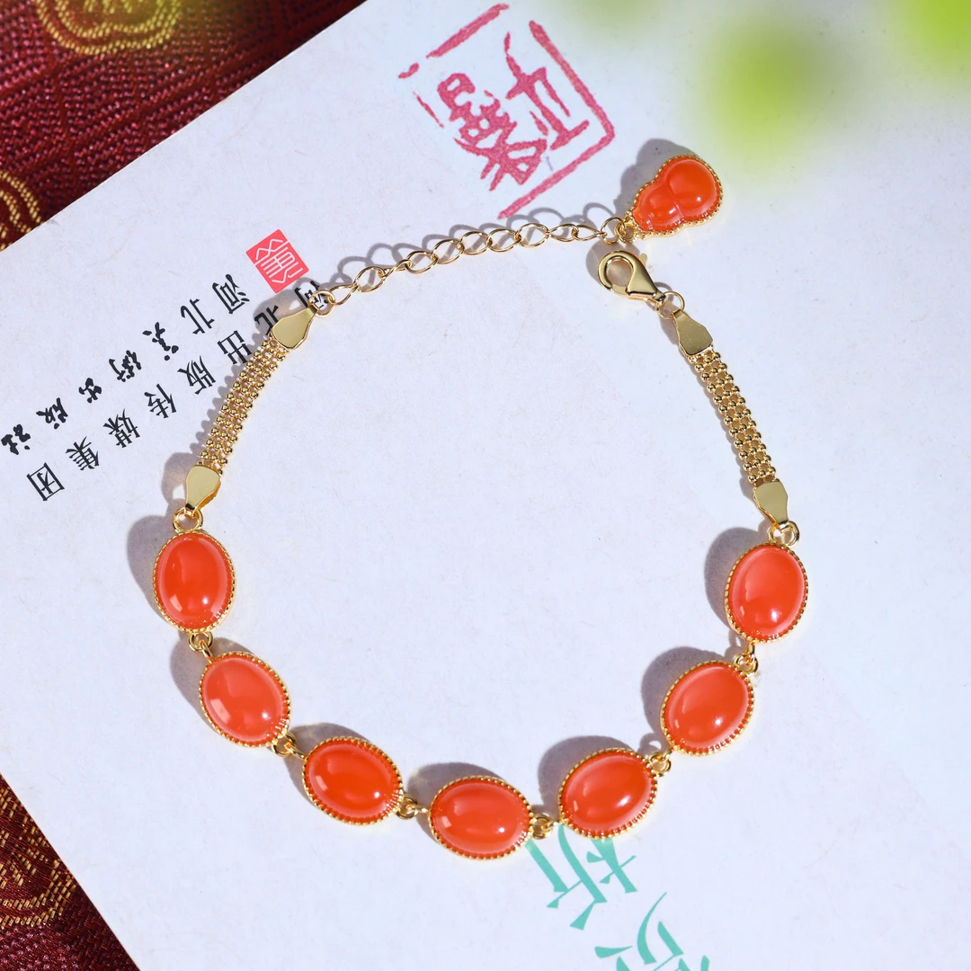 【欣欣推荐】S925银南红手链