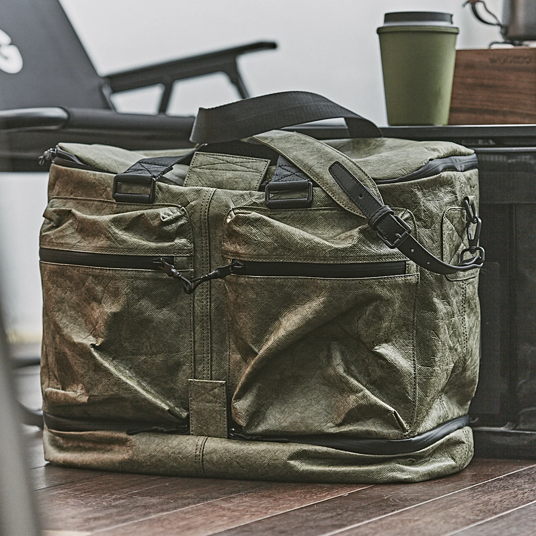 半梵杜邦纸多口袋收纳旅行包单肩斜挎包