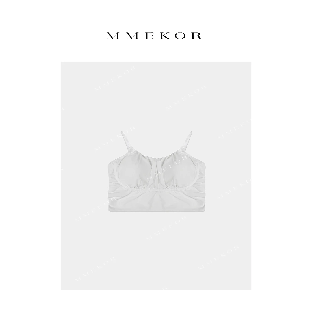 MMEKOR 韩系飒感内搭别致背心 86101 极简百搭带bar打底美背