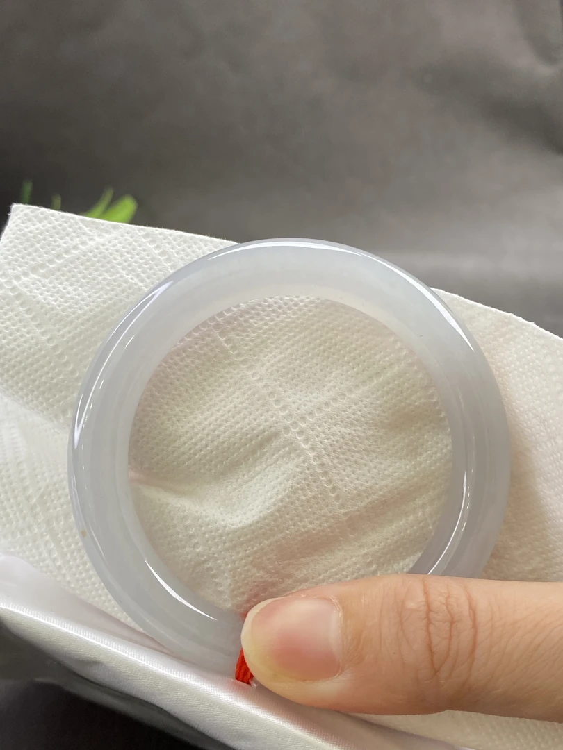 缅甸a货翡翠手镯冰圆条51.6圈