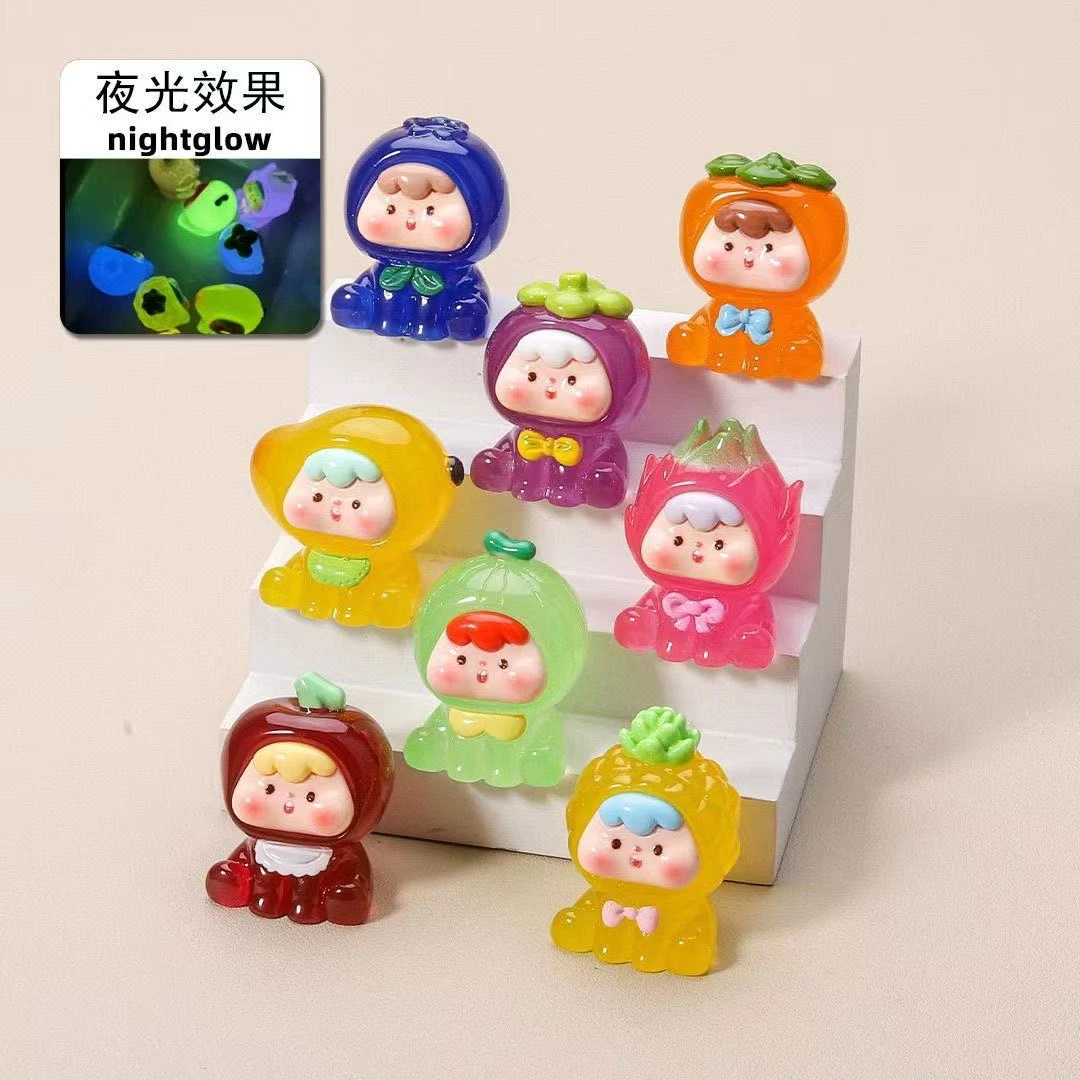 【直播拆】夜光树脂四代水果仔仔玩具摆件微景观可爱