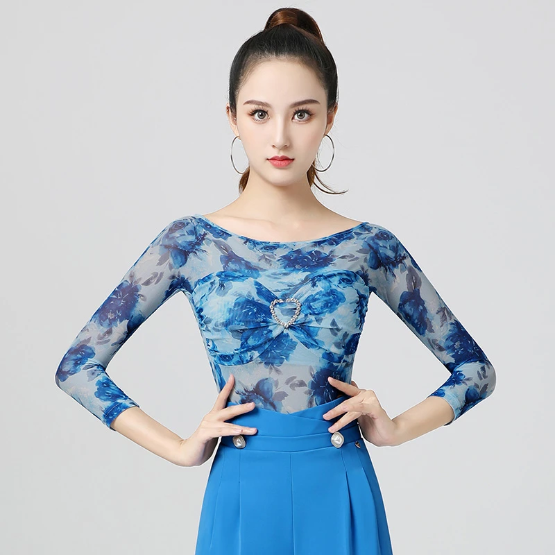 【新款网纱清爽连体舞衣】丹宝罗摩登舞服气质时髦国标舞服交谊舞