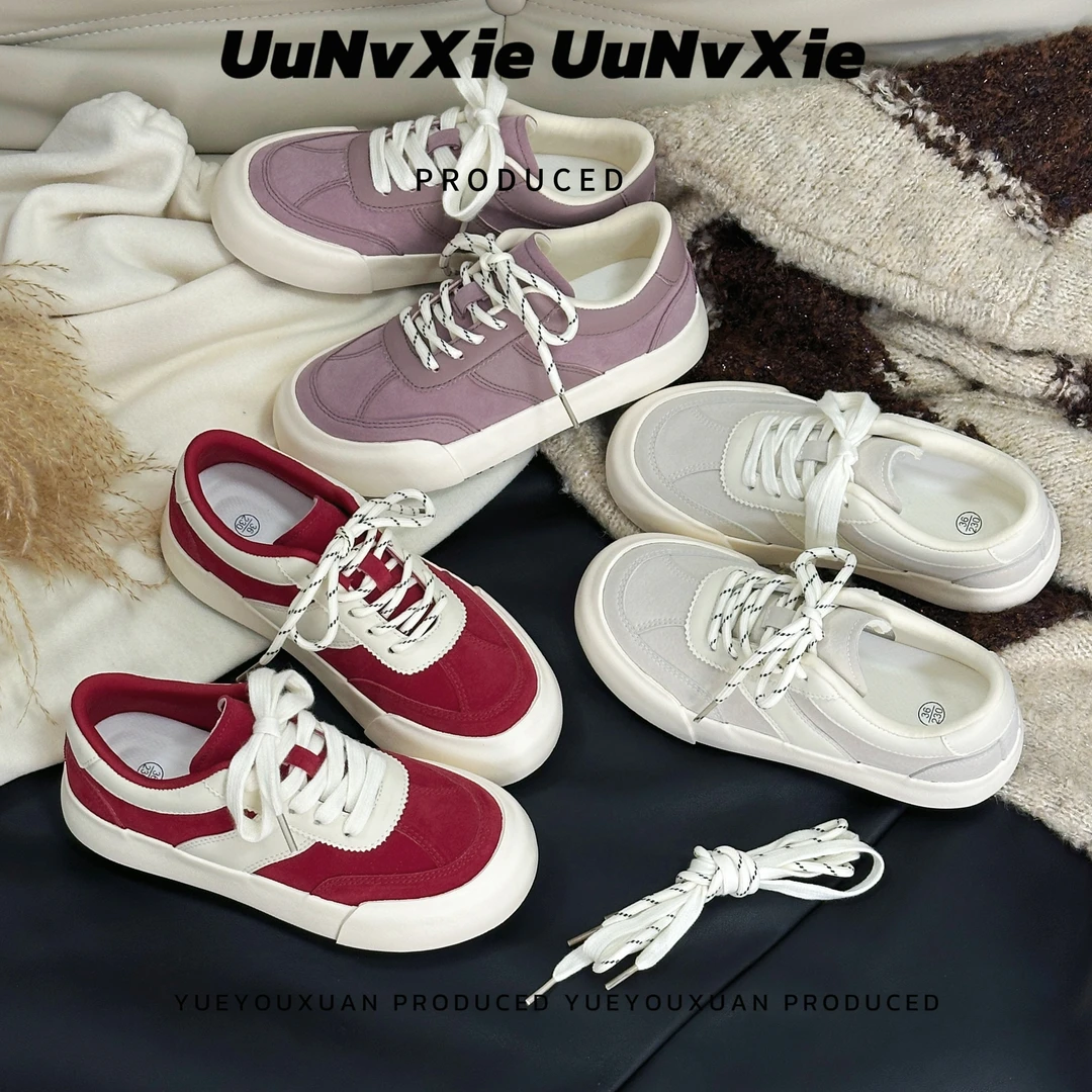 【UU】2025爆款春季鞋子女运动休闲鞋德训鞋时尚潮鞋复古百搭小白鞋