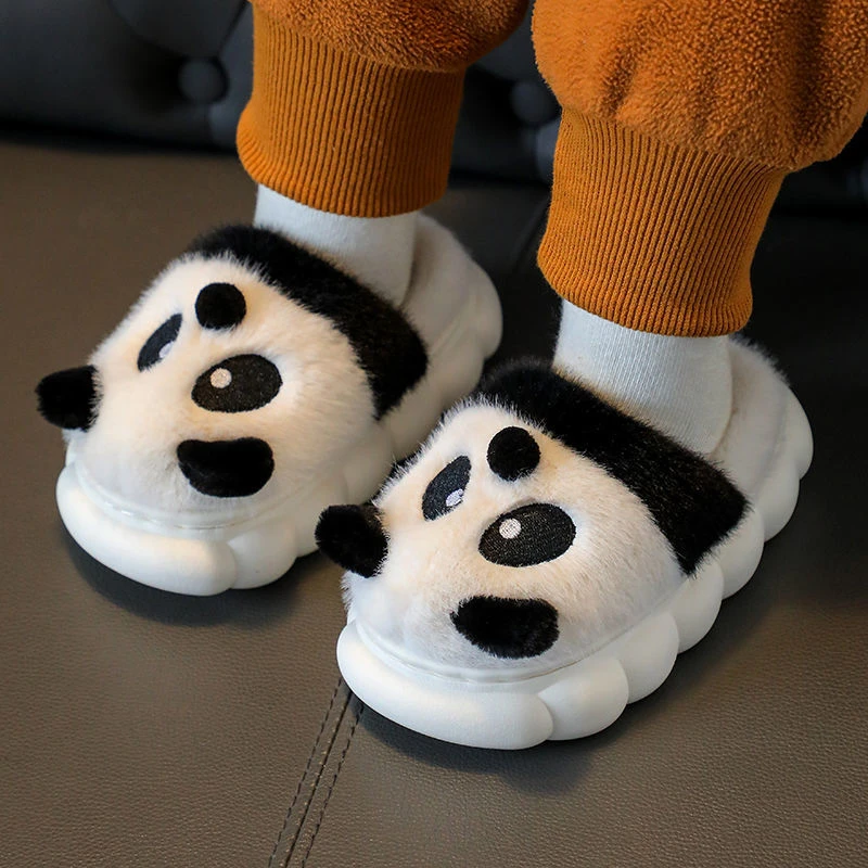 儿童棉拖鞋冬季防滑软底耐磨外穿学生新款卡通家居可爱保暖棉拖鞋