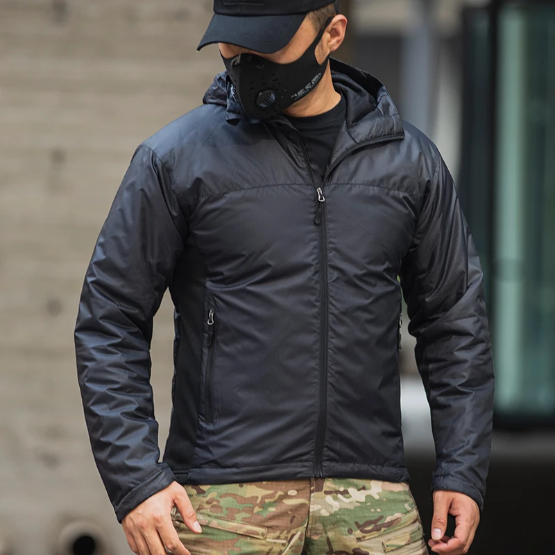 【逆鳞战术】（薄款棉服）基础款棉服连帽男冬保暖休闲男士外套