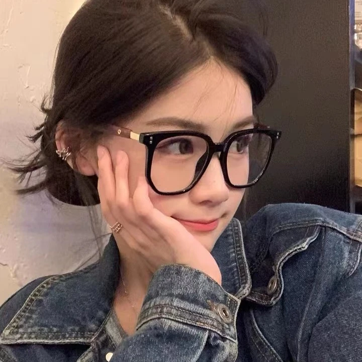 【明哥专属】港臻眼镜复古大框显瘦木纹腿防蓝光可配度数近视F5