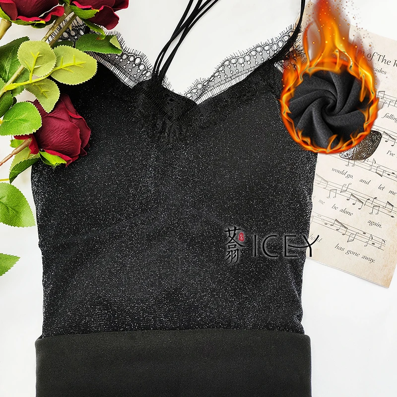 人弗缘甄选【闪闪星辰】星空轻奢吊带性感加绒蕾丝美背ic9582