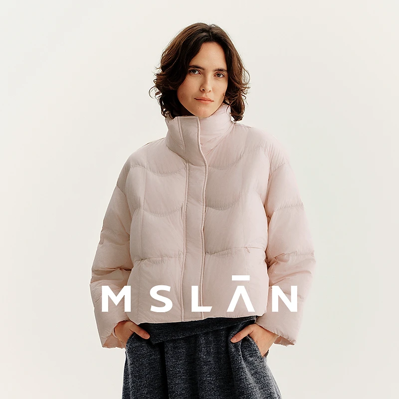 MSLAN冬季新款气质百搭舒适简约时尚小个子立领设计羽绒服MGDW328