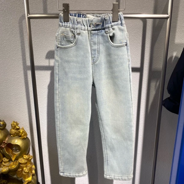 6731儿童一体绒牛仔裤