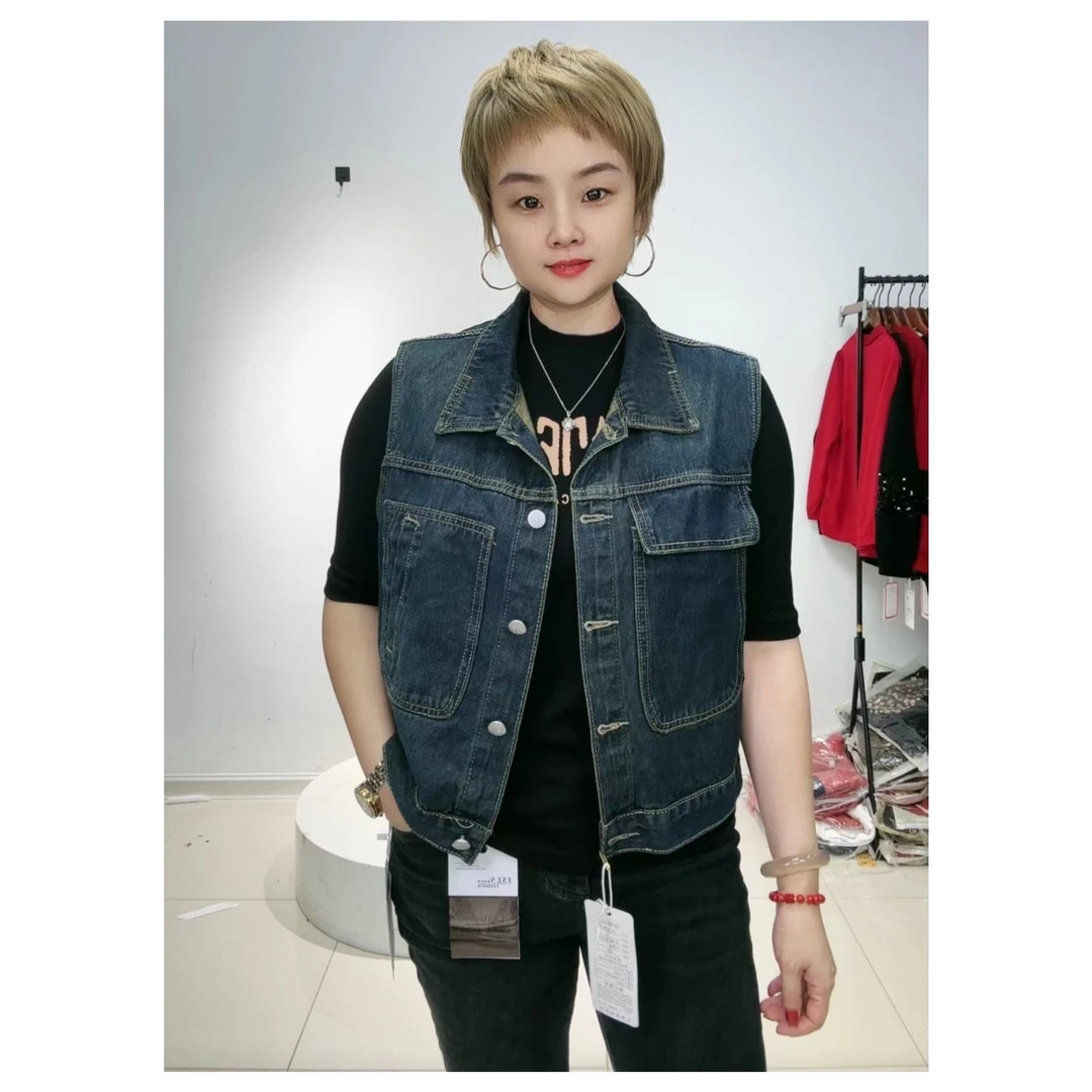 时尚百搭牛仔马甲2203