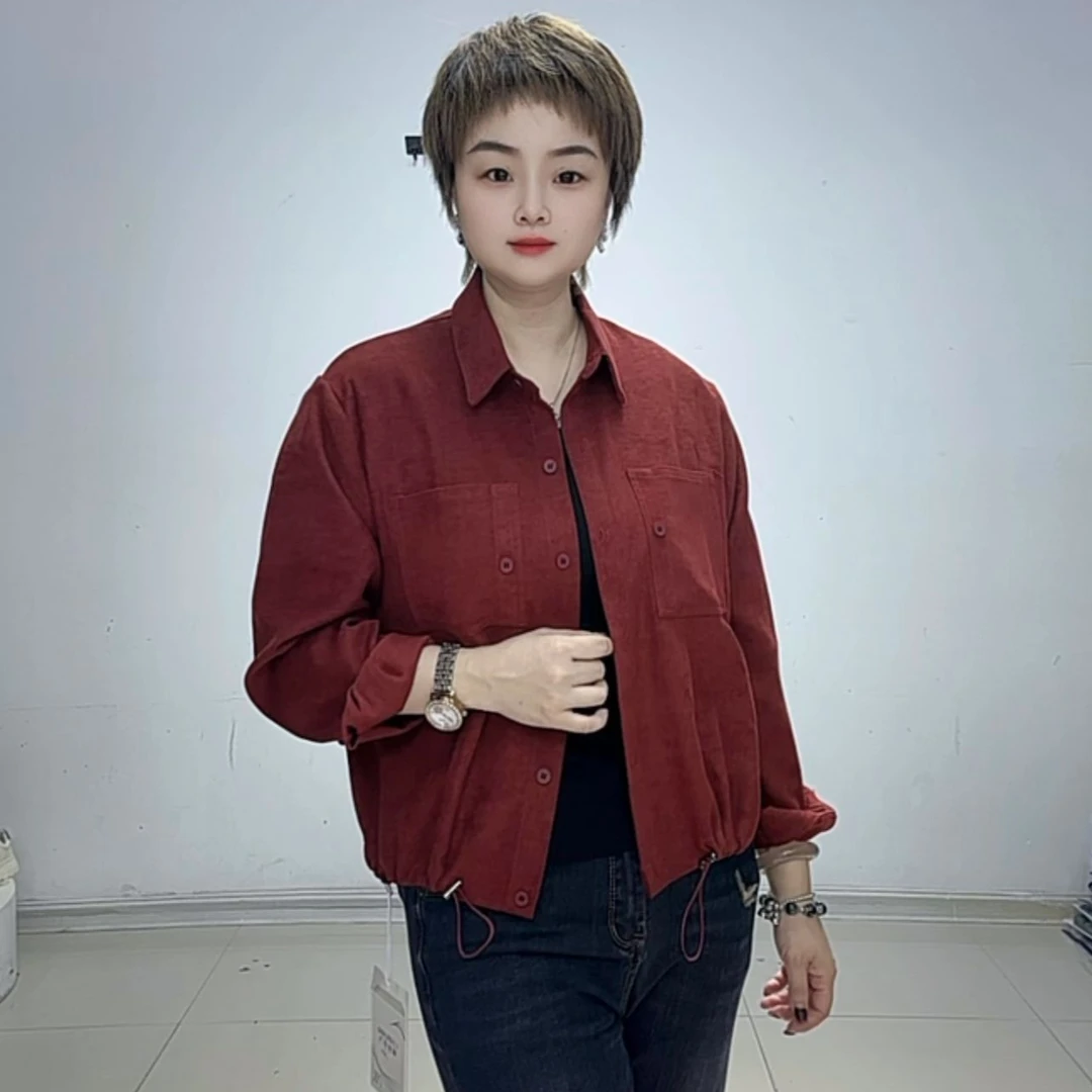 小施家时尚显瘦衬衫外套8896